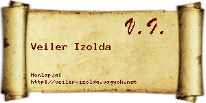 Veiler Izolda névjegykártya